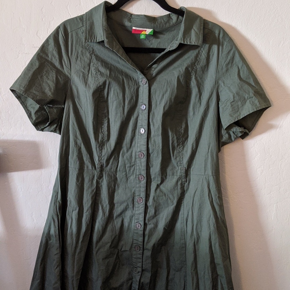 Modcloth Fervour Green Shirt Dress - 3 for $20